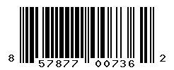 UPC barcode number 857877007362