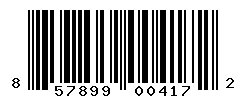 UPC barcode number 857899004172