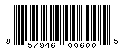 upc 857946006005 barcode image