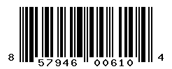 UPC barcode number 857946006104