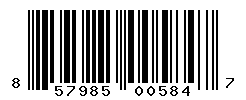 UPC barcode number 857985005847