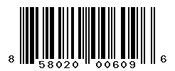UPC barcode number 858020006096