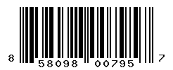 UPC barcode number 858098007957