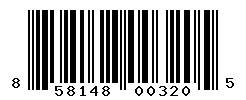 UPC barcode number 858148003205