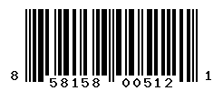 UPC barcode number 858158005121