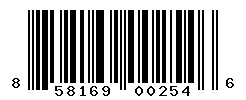 UPC barcode number 858169002546