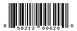 UPC barcode number 858212006200