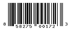 UPC barcode number 858275001723