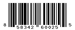 upc 858342600255 barcode image
