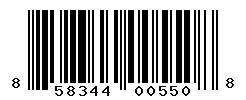 UPC barcode number 858344005508