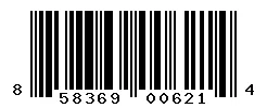 UPC 858369006214 barcode image