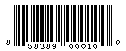 UPC barcode number 858389000100