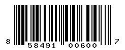 UPC barcode number 858491006007