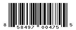 UPC barcode number 858497004755