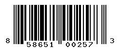 UPC barcode number 858651002573