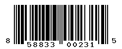 UPC barcode number 858833002315
