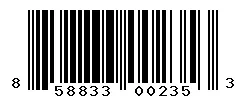UPC barcode 858833002353