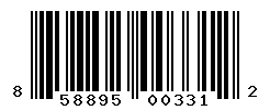 UPC barcode number 858895003312
