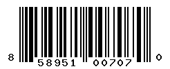 UPC barcode number 858951007070