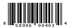 UPC barcode number 858996004034