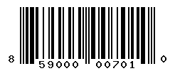 UPC barcode number 859000007010