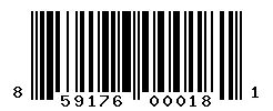 UPC 859176000181 barcode image