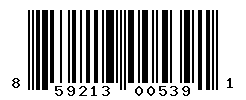 UPC barcode number 859213005391