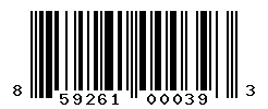 UPC barcode number 859261000393