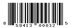 UPC barcode number 859413000325