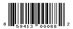 UPC barcode number 859413000882