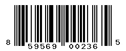 UPC barcode 859569002365