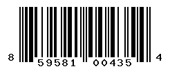 UPC barcode number 859581004354