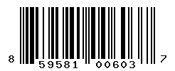 UPC barcode number 859581006037