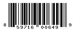 UPC barcode 859716006499