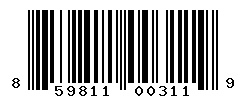 UPC barcode number 859811003119