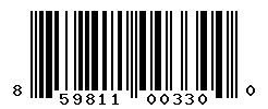 UPC barcode number 859811003300