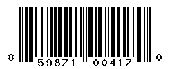 UPC barcode 859871004170