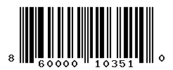UPC barcode number 860000103510