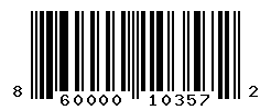 UPC barcode number 860000103572