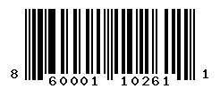 UPC barcode number 860001102611