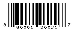 UPC barcode number 860001200317