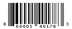 UPC barcode number 860001401783