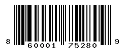 UPC barcode 860001752809