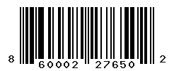 UPC barcode number 860002276502