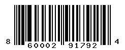 UPC barcode number 860002917924