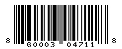 UPC 860003047118 barcode image