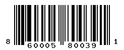 UPC barcode number 860005800391