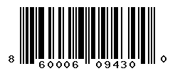 UPC barcode number 860006094300