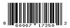 UPC 860007172502 barcode image