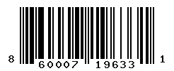 UPC barcode 860007196331